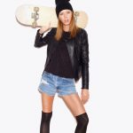 Skater Girl Style Leather Jacket